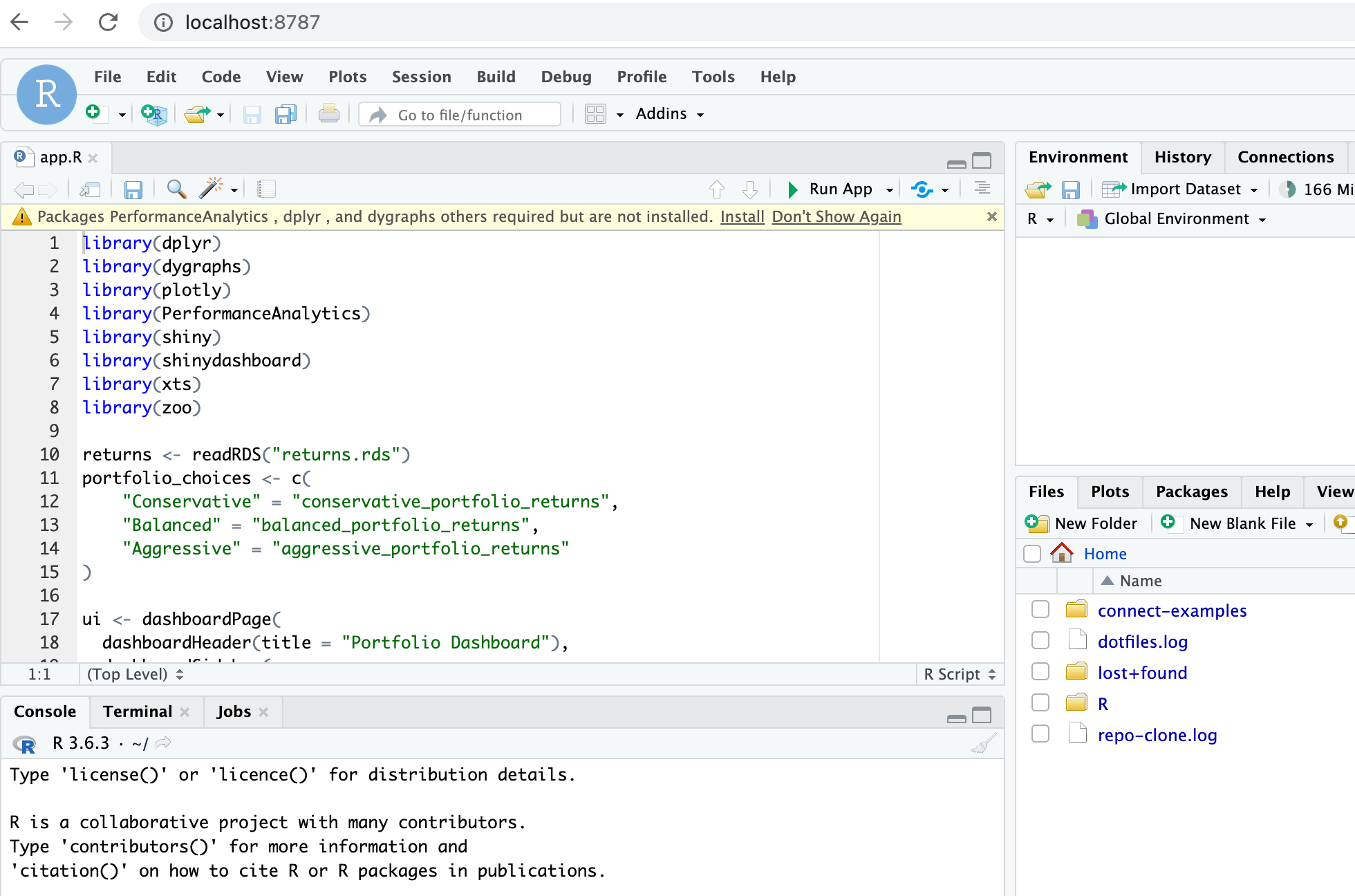 RStudio in Coder