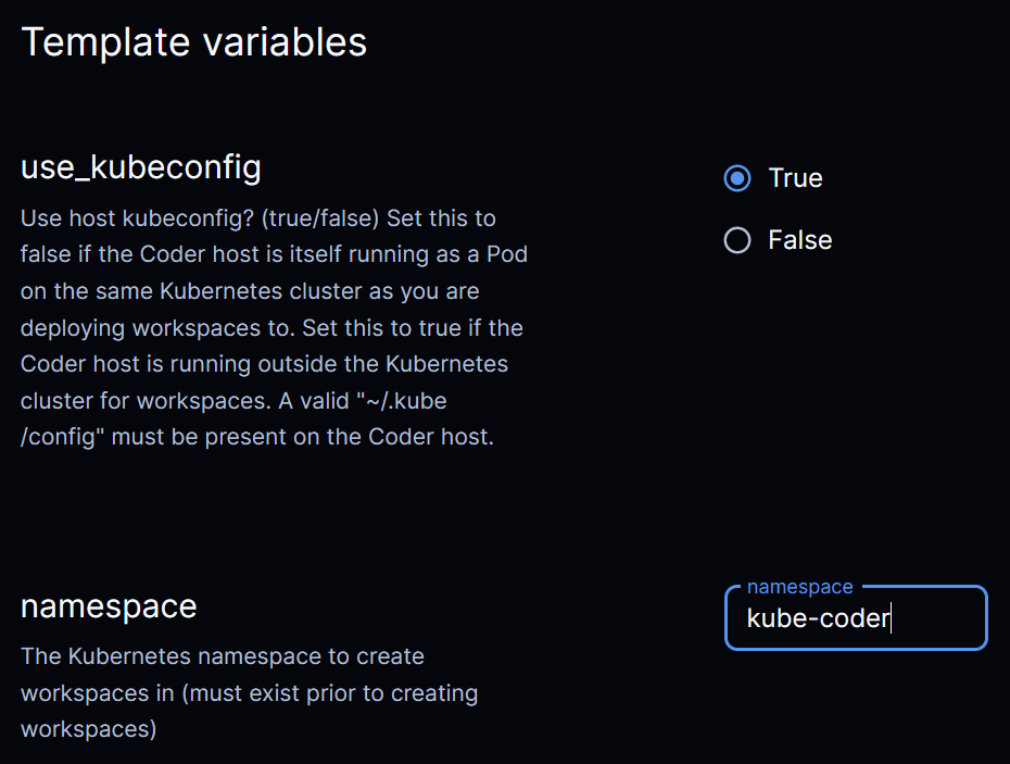 Re-entering template variables