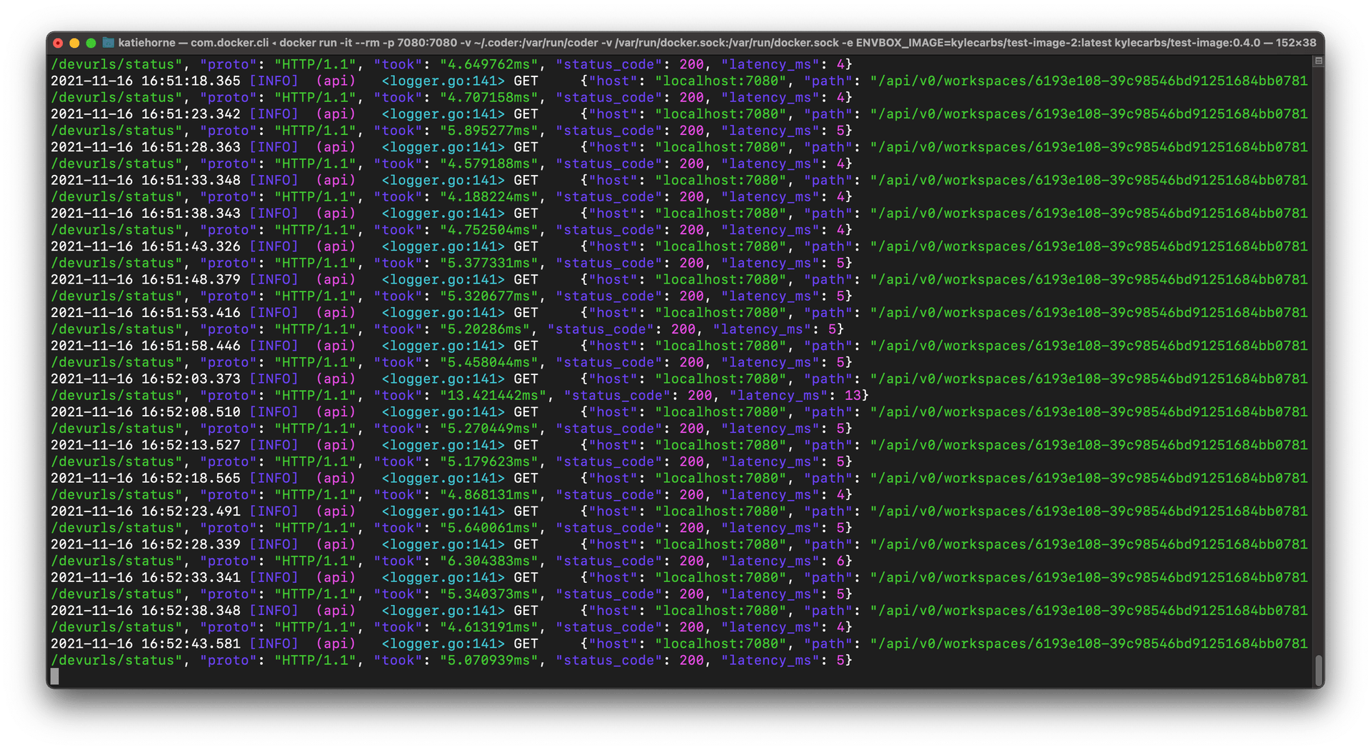 Console realtime info