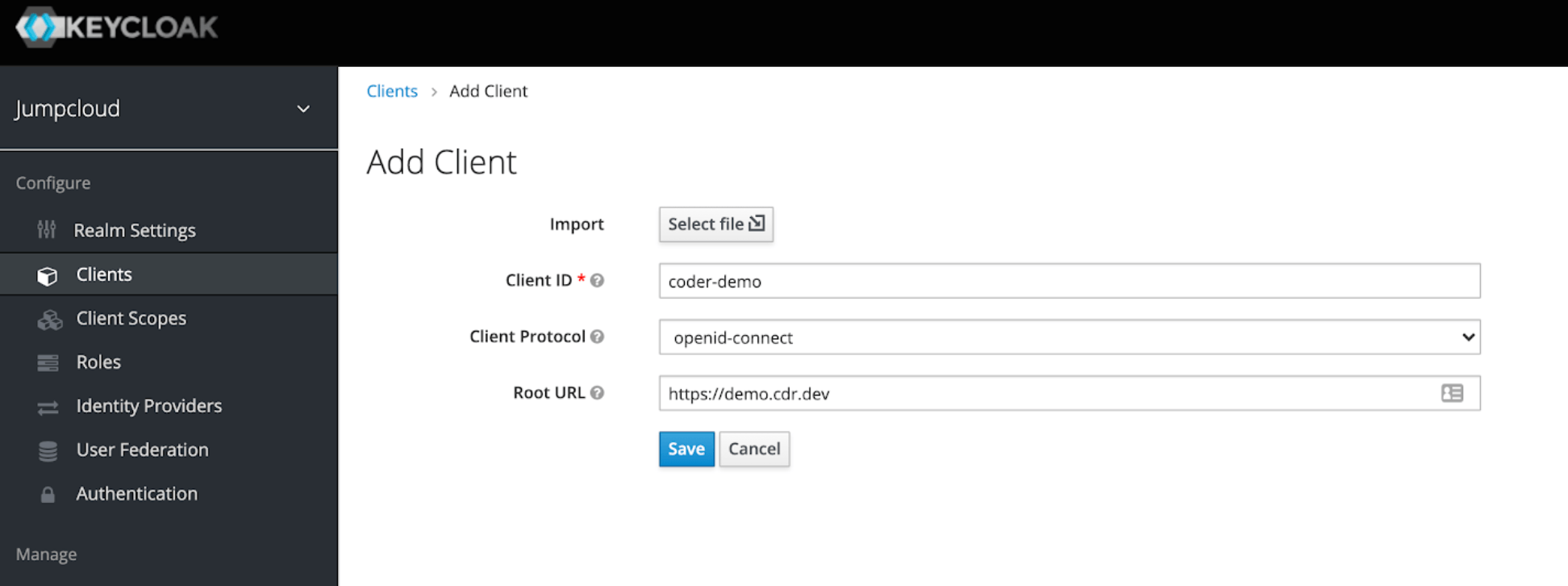 Add OIDC client