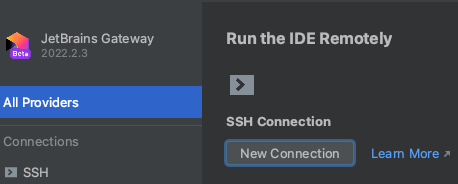 Open JetBrains Gateway