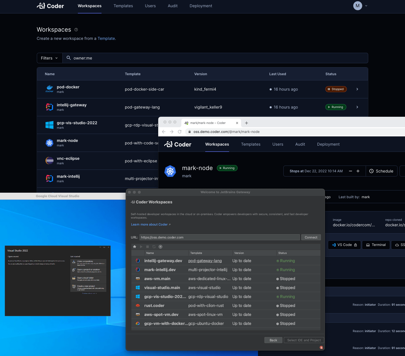 Coder v2
Dashboard