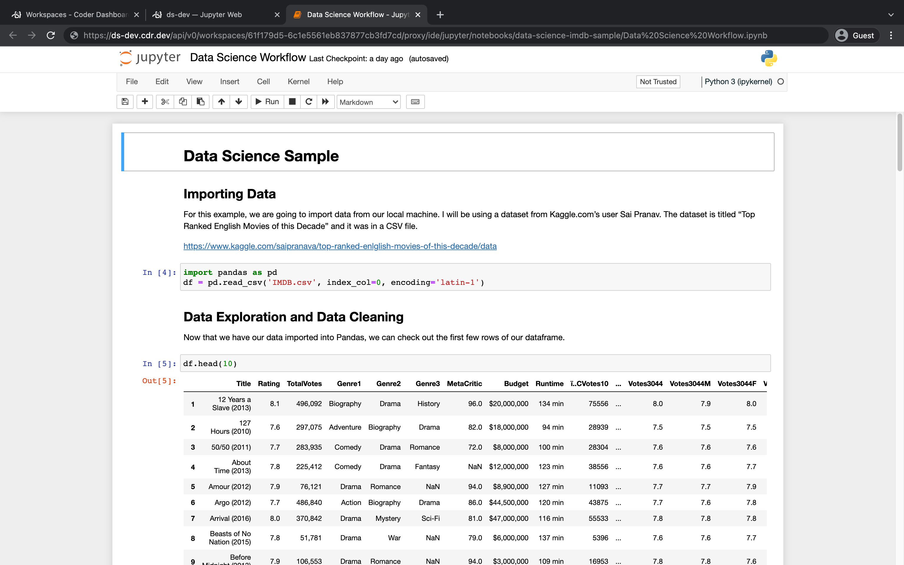 Jupyter in the browser