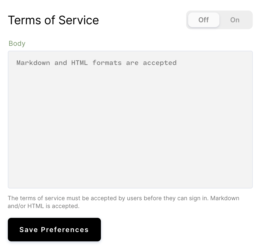 Terms of service