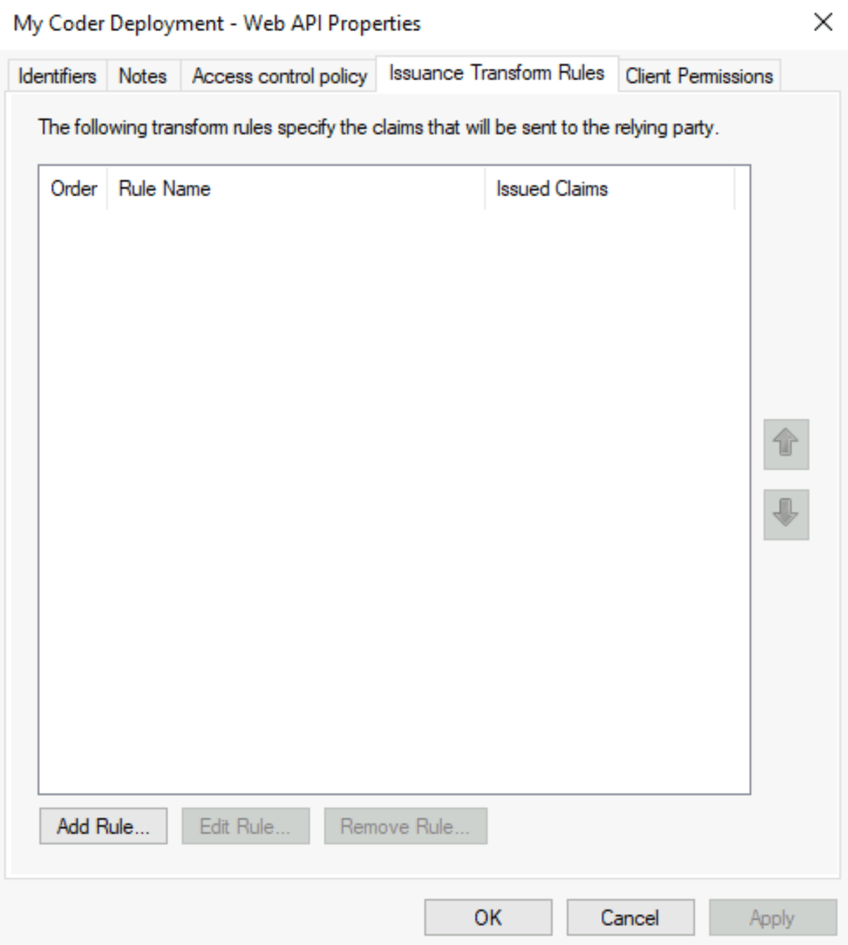 Create Issuance Transform Rules