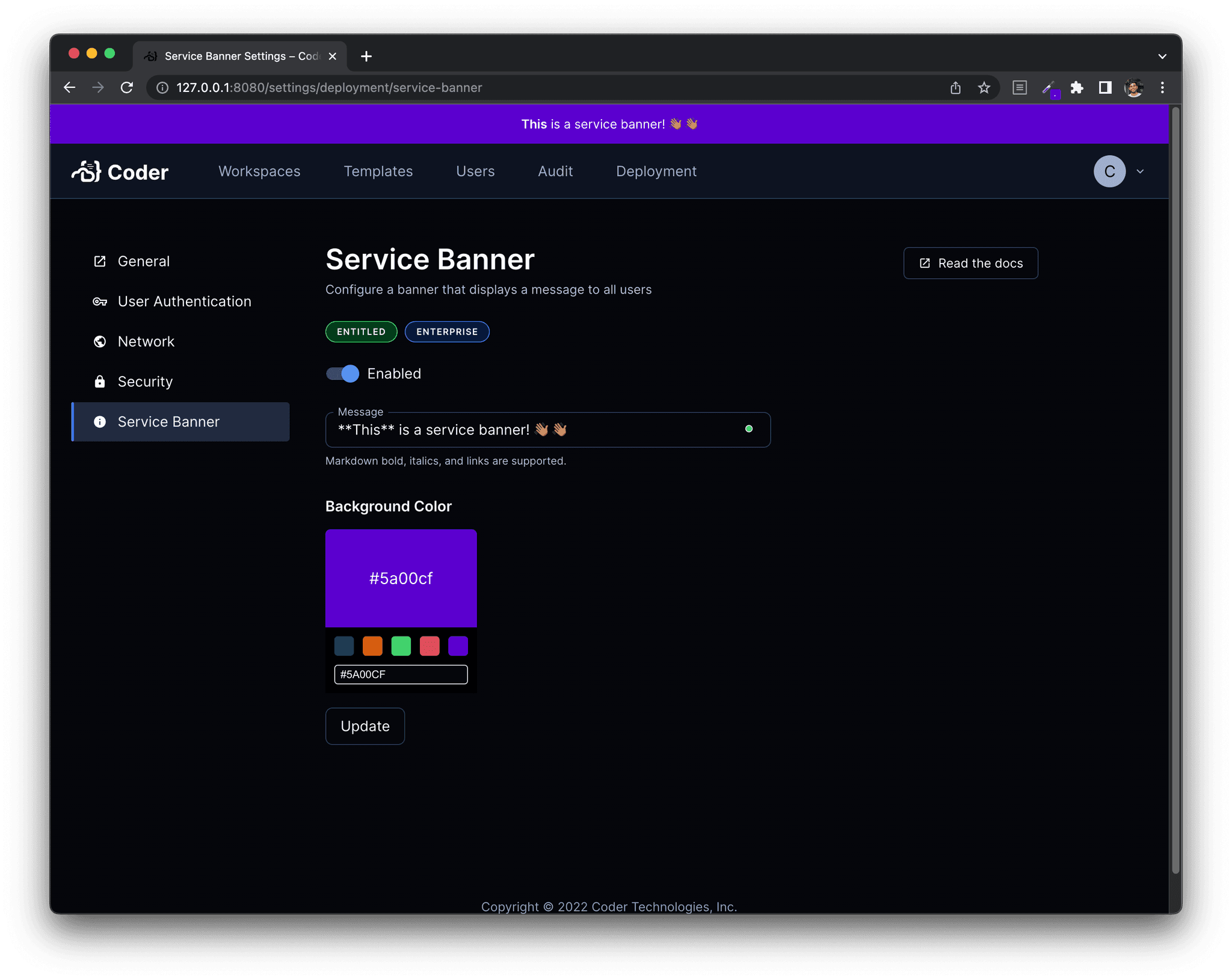 service banners