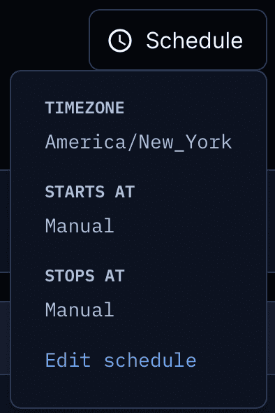 Scheduling UI