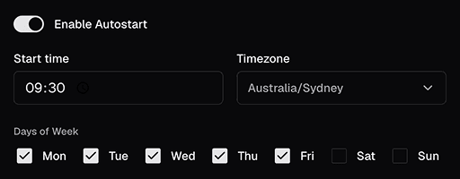 Autostart UI