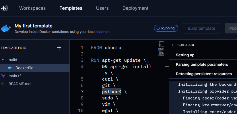 Building a template