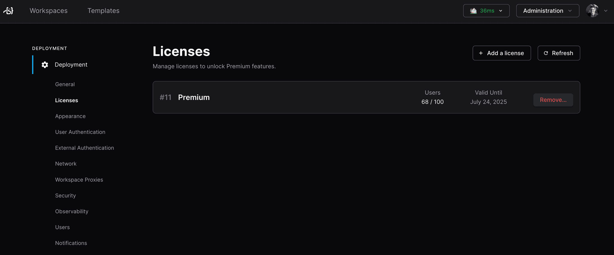 Add License UI