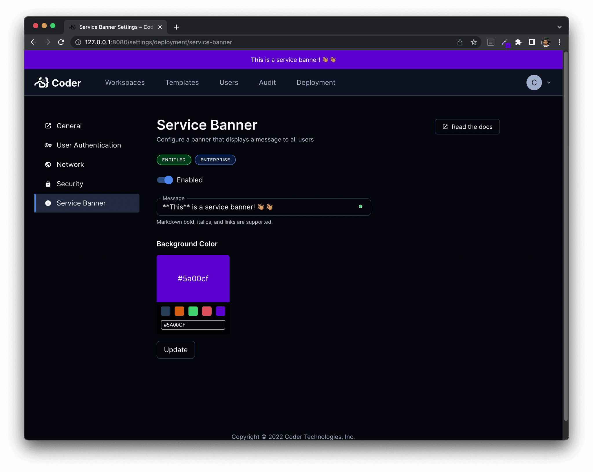 service banners