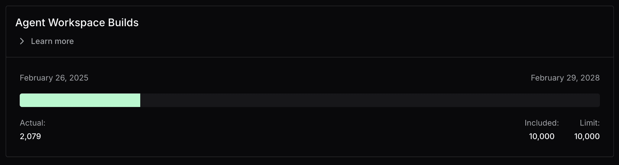 Agent Workspace Build usage