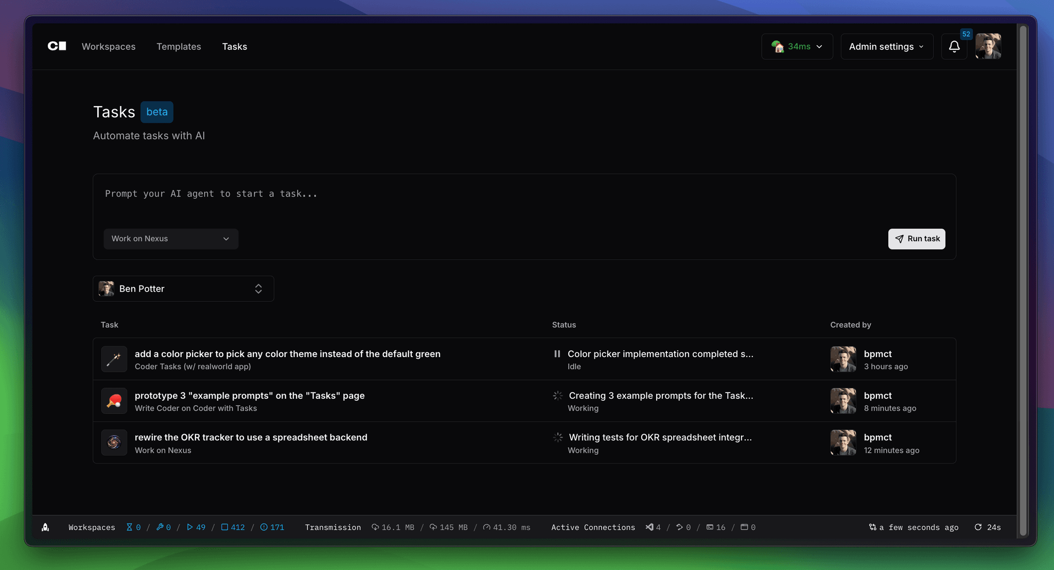 Tasks UI