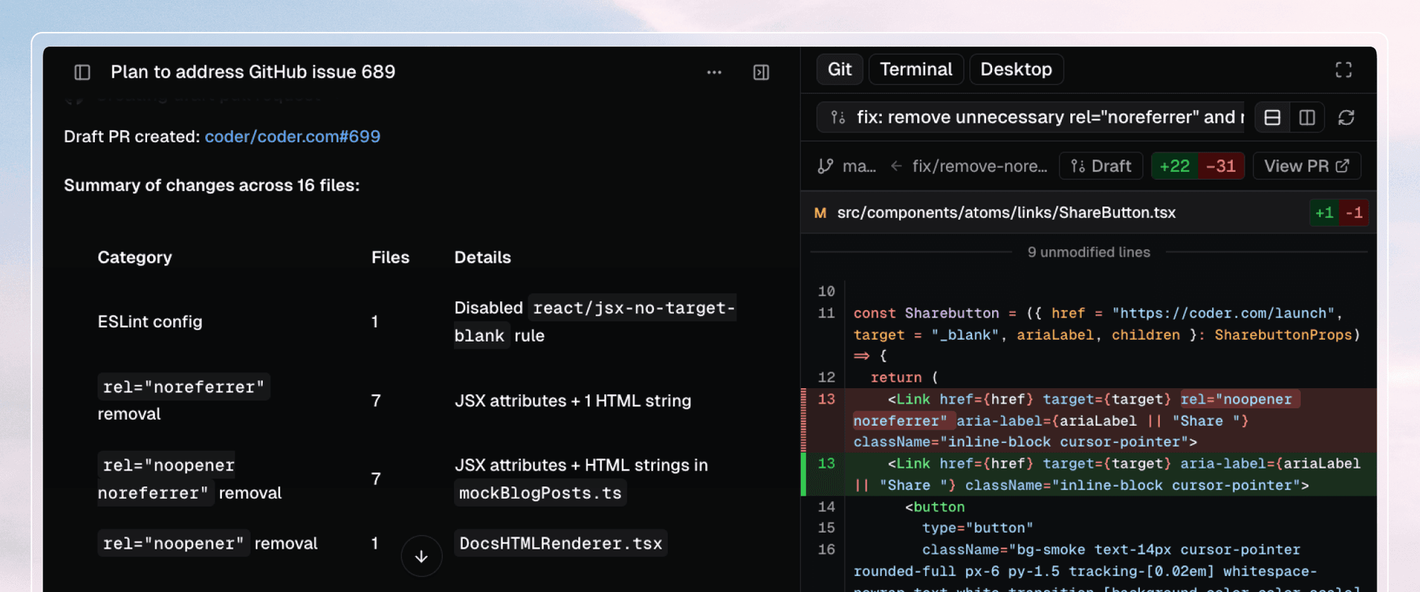 Coder Agents interface with parallel task execution