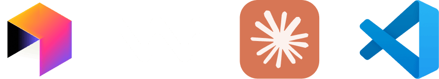 Icons: JetBrains Gateway, Windsurf, Claude Code, VS Code