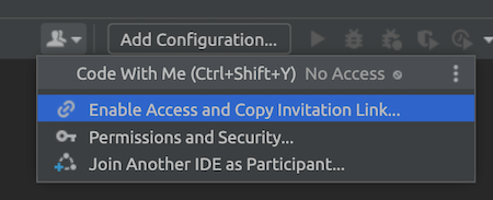 Enable access and copy link