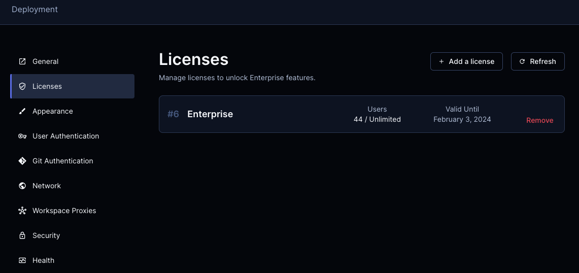 Add License UI