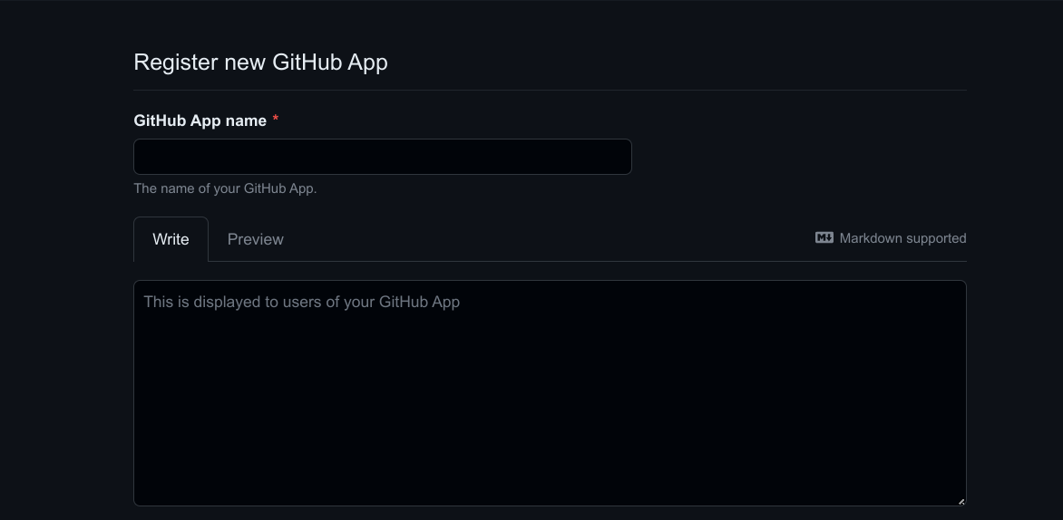 Register GitHub App