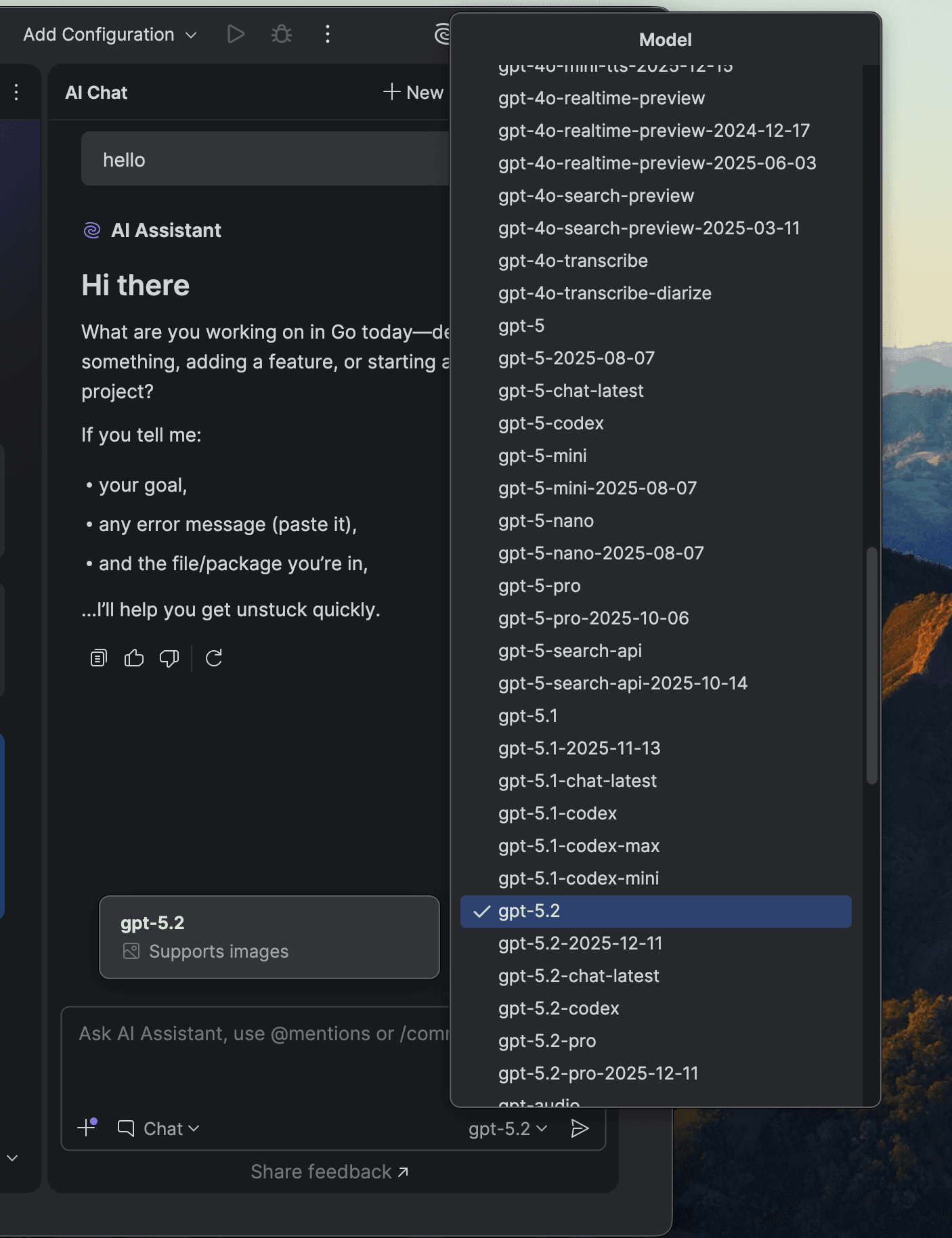 JetBrains AI Assistant Chat