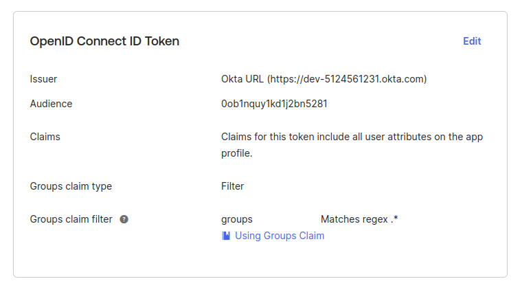 Okta OpenID Connect ID Token