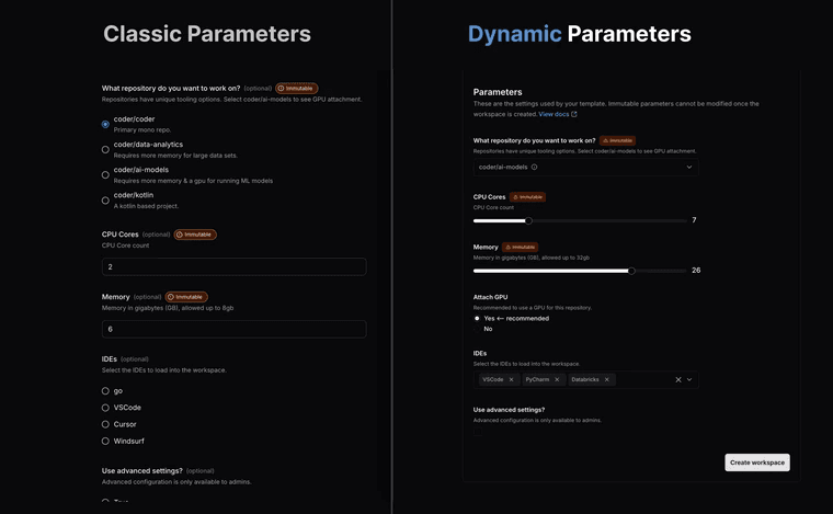 Old vs New Parameters