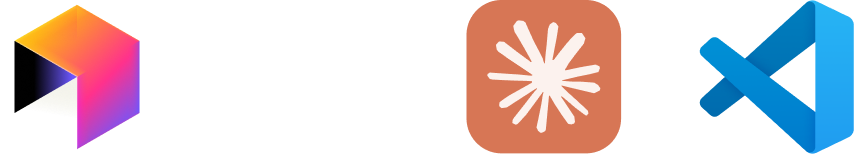 Icons: JetBrains Gateway, Windsurf, Claude Code, VS Code